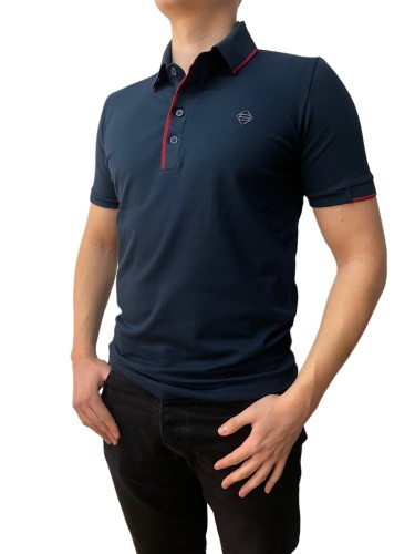 Koszulka polo lacosta kołnierz granat.jpeg
