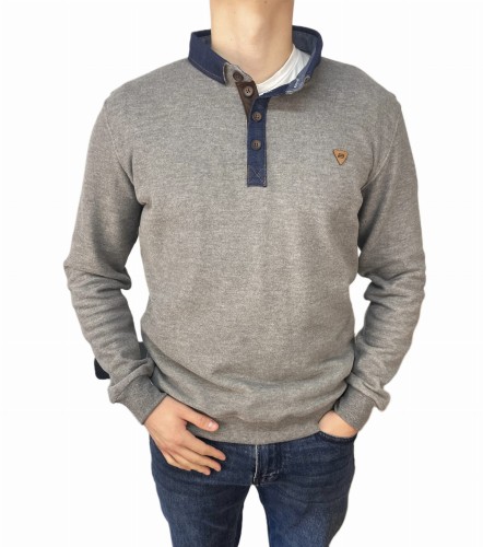 Bluza kan polo kołnierz szary.jpeg