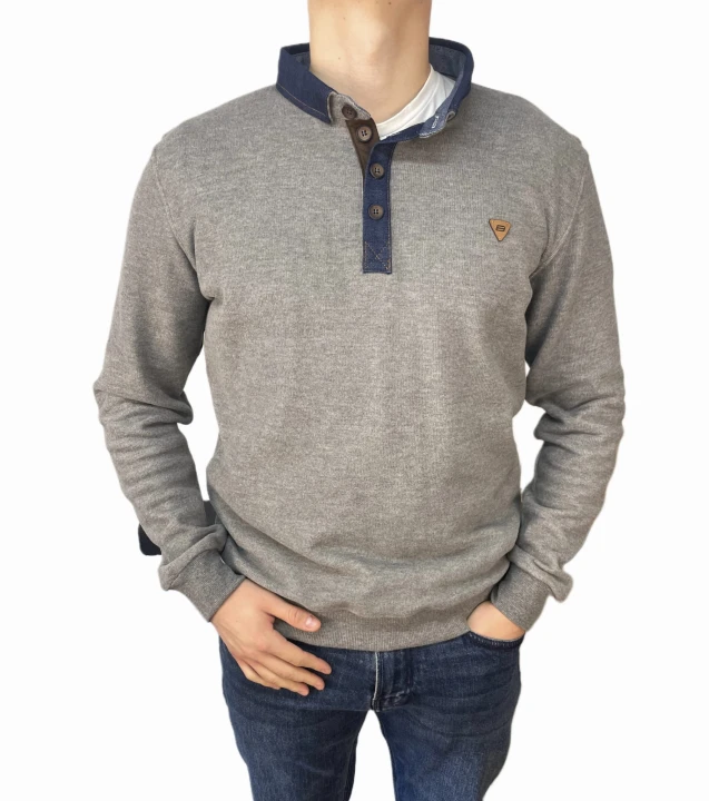 Bluza kan polo kołnierz szary.jpeg