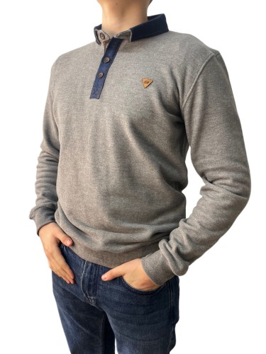 Bluza kan polo kołnierz szary.jpeg